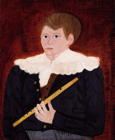 Boy with a Flute, c.1820 by American School